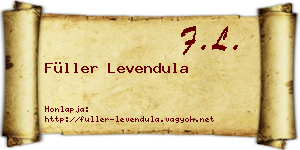 Füller Levendula névjegykártya